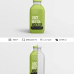 Front View of Juice Bottle Mockup