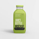 Front View of Juice Bottle Mockup