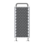 Front View of Mac Pro next to its Case Mockup