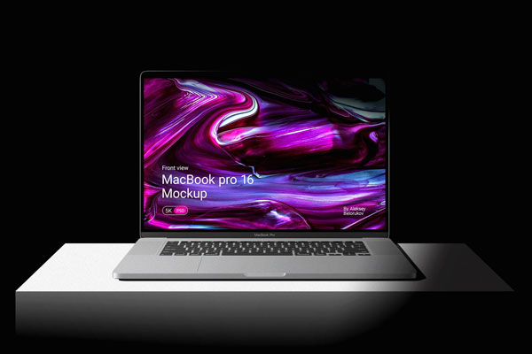 Front View of MacBook 16 Pro Mockup