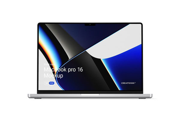Front View of MacBook Pro 16 Mockup