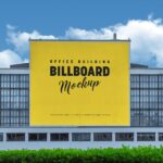 Front View of Majestic Office Building Billboard Mockup