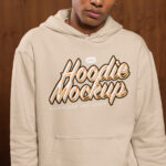 Front View of Man Wearing Hoodie Mockup