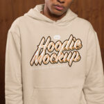 Front View of Man Wearing Hoodie Mockup