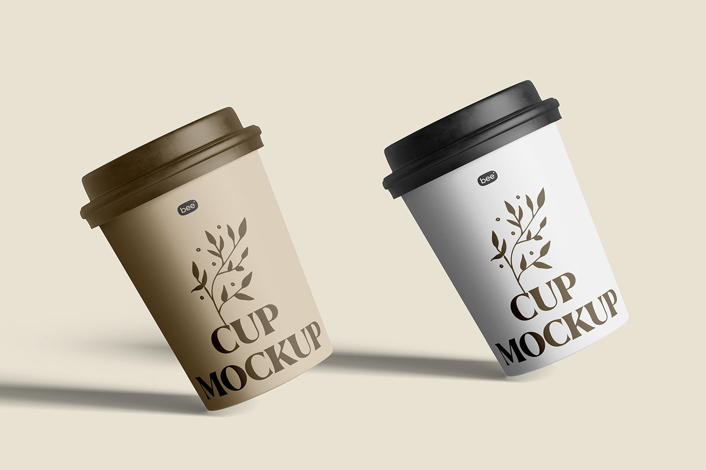 Front View of Medium Paper Cup Mockup FREE PSD