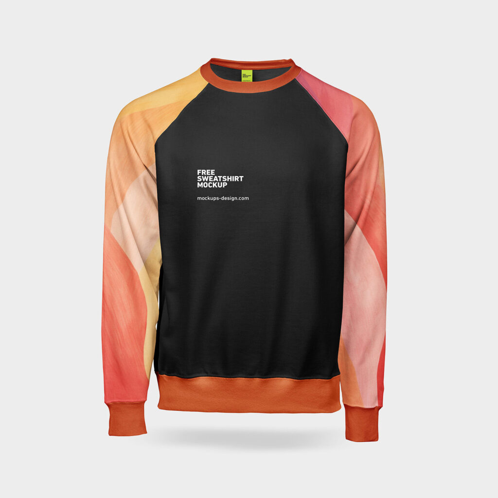 Front View of Mens Sweatshirt Mockup