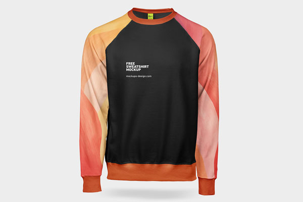 Front View of Mens Sweatshirt Mockup