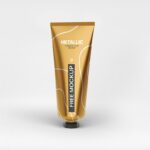 Front View of Metallic Cosmetic Tube Mockup
