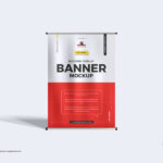 Front View of Modern Display Banner Mockup