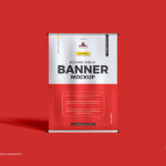 Front View of Modern Display Banner Mockup