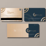 Front View of Modern Gift Cards with a Cover Mockup