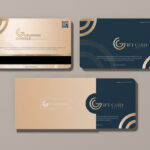 Front View of Modern Gift Cards with a Cover Mockup