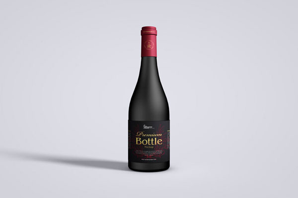 Front View of Modern Matte Bottle Mockup