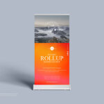Front View of Modern Rollup Banner Mockup