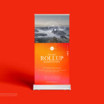 Front View of Modern Rollup Banner Mockup