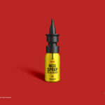 Front View of Nasal Spray Bottle Mockup