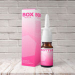 Front View of Nasal Spray Bottle Mockup