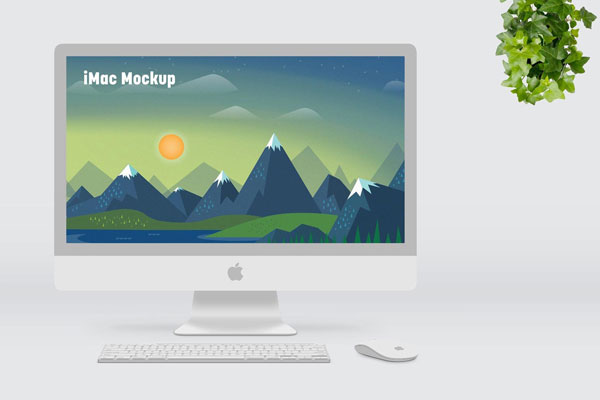 Front View of Neat iMac Mockup