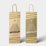 Front View of Oblong Gift Bag Mockup