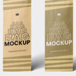 Front View of Oblong Gift Bag Mockup