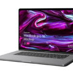 Front View of Open MacBook Pro 16 Mockup