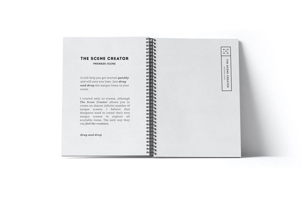 Front View of Open Notepad Mockup Featuring Spring