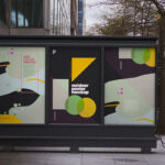 Front View of Outdoor Poster Mockup Presenting 3 Shots Separately