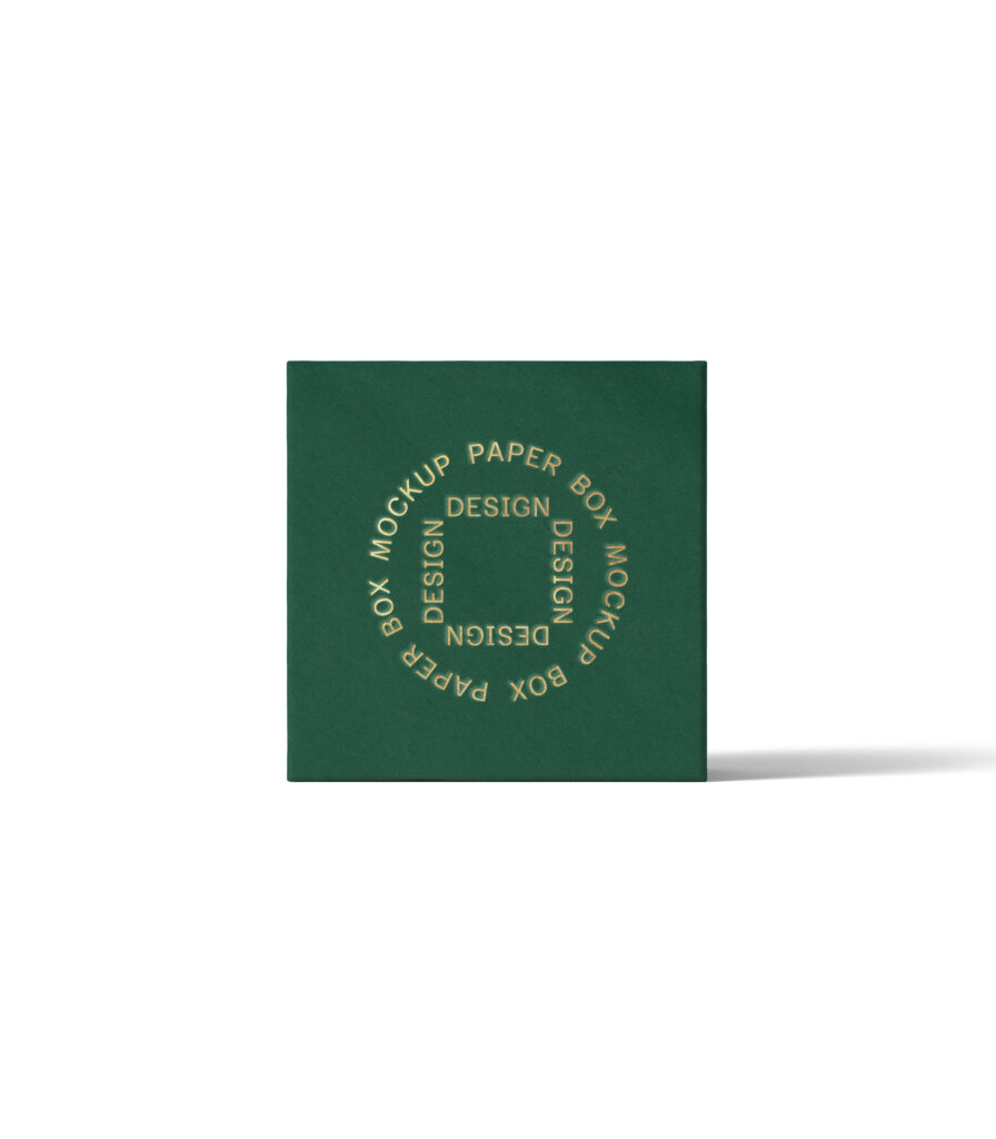 Front View of Paper Box Mockup