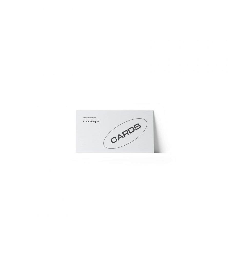 Front View of Paper Card Mockup