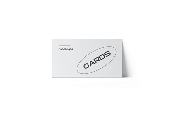 Front View of Paper Card Mockup