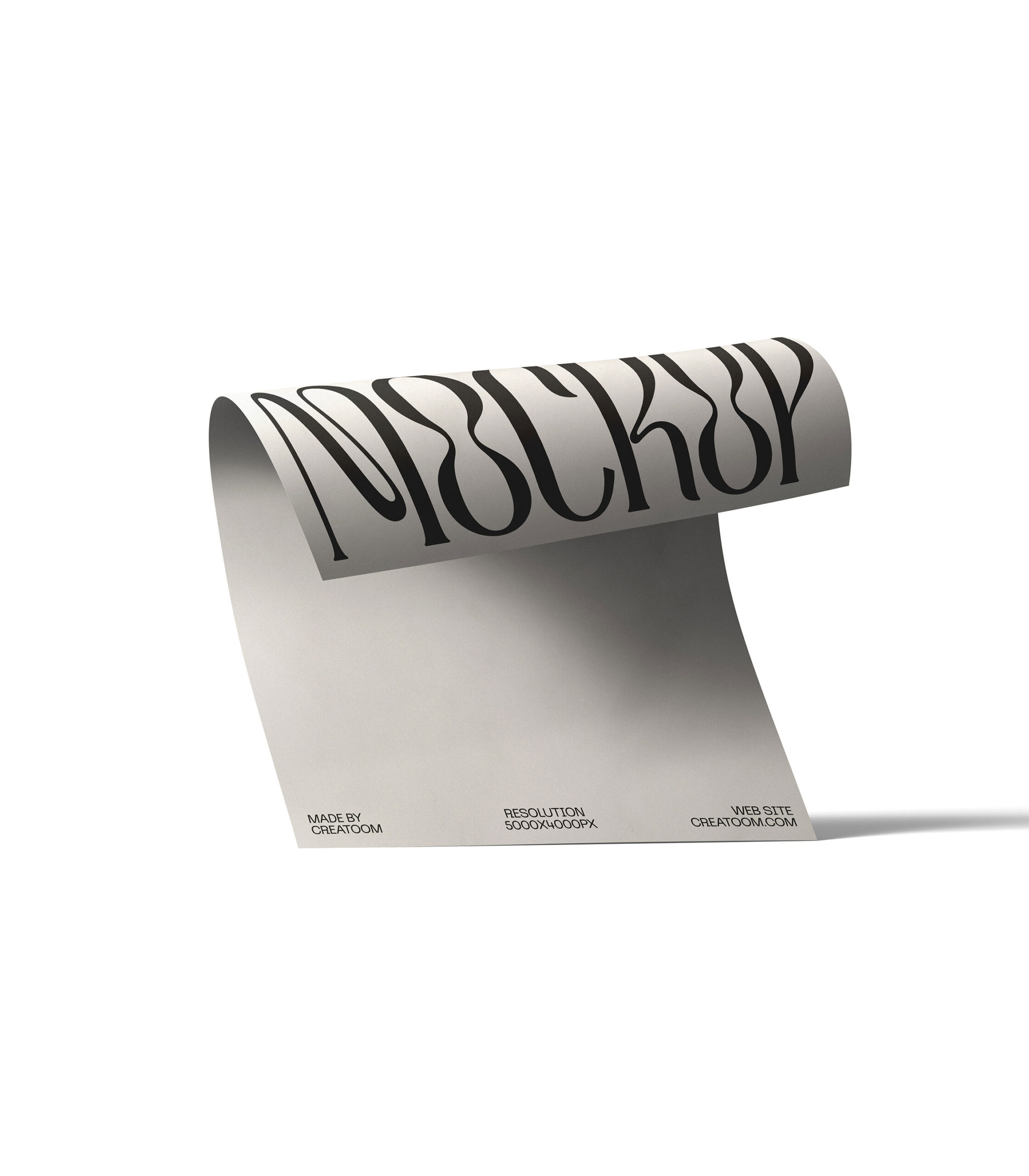 Free Front View of Paper Mockup PSD Template