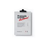 Front View of Paper Mockup with Clipboard Holder