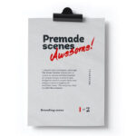Front View of Paper Mockup with Clipboard Holder