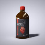 Front View of Pharmaceutical Glass Liquid Bottle Mockup