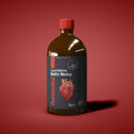 Front View of Pharmaceutical Glass Liquid Bottle Mockup