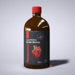 Front View of Pharmaceutical Glass Liquid Bottle Mockup