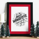 Front View of Photo Frame Mockup for Christmas Related Artworks
