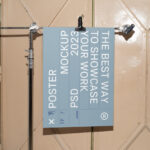 Front View of Poster Hanging Mockup on Tripod