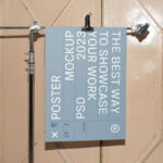 Front View of Poster Hanging Mockup on Tripod