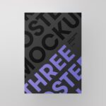 Front View of Poster in Simple Setting Mockup