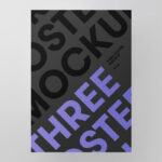 Front View of Poster in Simple Setting Mockup