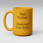 Front View of Realistic Ceramic Mug Mockup
