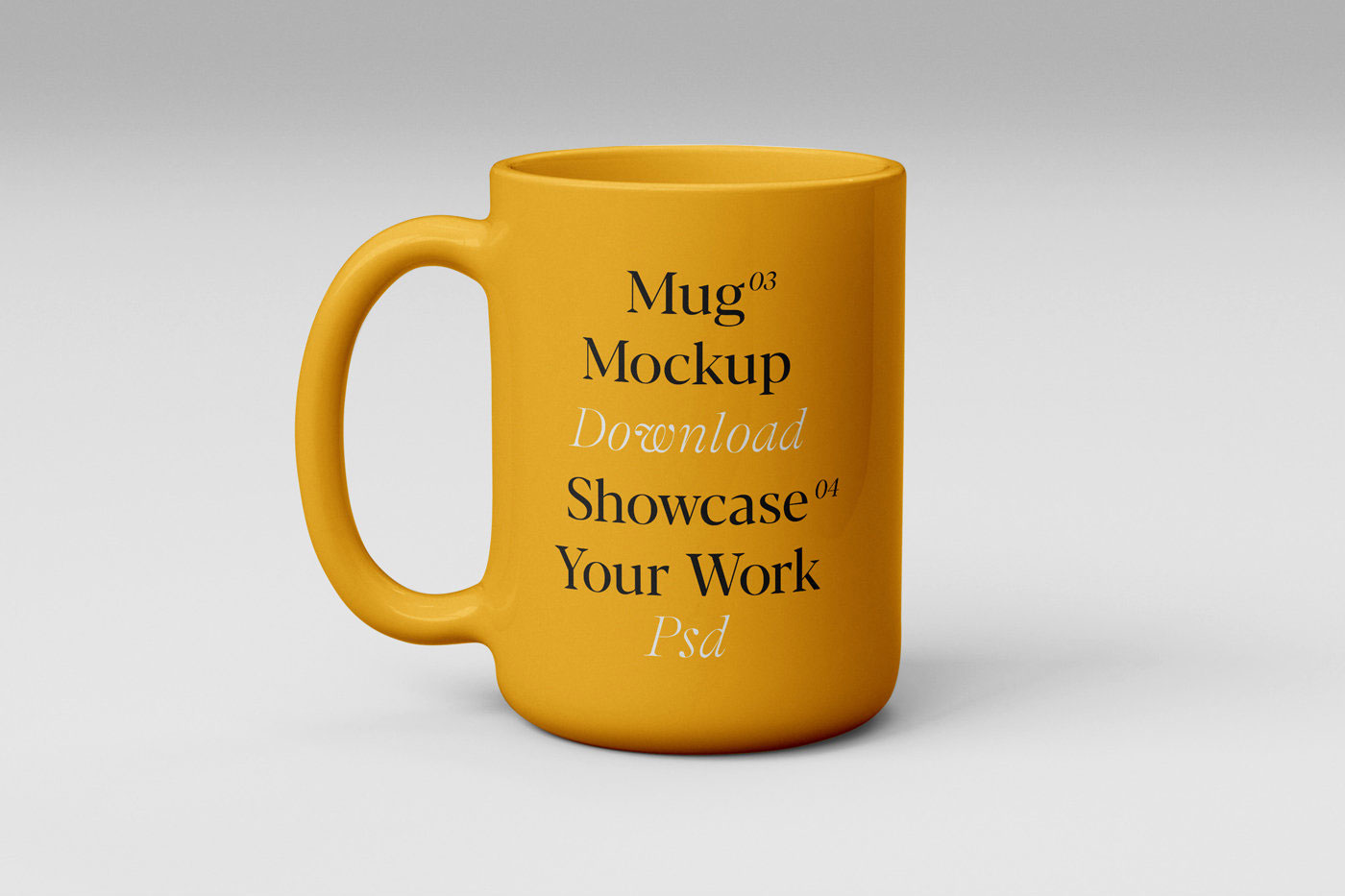 Front View of Realistic Ceramic Mug Mockup FREE PSD