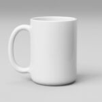 Front View of Realistic Ceramic Mug Mockup