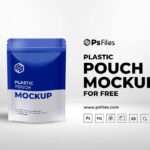 Front View of Realistic Packaging Pouch Mockup
