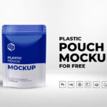 Front View of Realistic Packaging Pouch Mockup