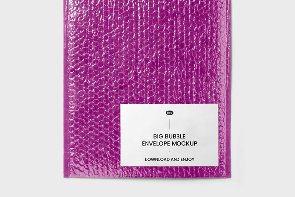 Front View of Rectangular Bubble Envelope Mockup
