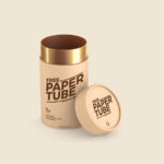 Front View of Round Paper Tube Packaging Mockup