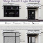 Front View of Shop Facade Mockup