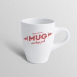 Front View of Simple Coffee Mug Mockup